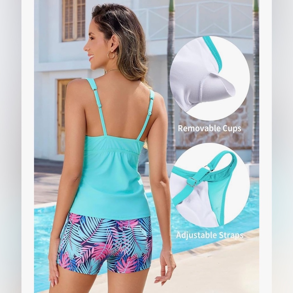 Tropical Print Swim Set - Picture 3 of 11